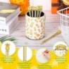 Ananas-Stiftehalter mit 6 Ananas-Stiften, ananasförmiger Kugelschreiber, schwarzer 0,5-mm-Gel-Tintenstift für Bleistiftbecher für Frauen und Mädchen, Schreibtisch-Organizer, Make-up-Pinselhalter, Klassenzimmer, Büros, Zuhause