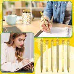 Ananas-Stiftehalter mit 6 Ananas-Stiften, ananasförmiger Kugelschreiber, schwarzer 0,5-mm-Gel-Tintenstift für Bleistiftbecher für Frauen und Mädchen, Schreibtisch-Organizer, Make-up-Pinselhalter, Klassenzimmer, Büros, Zuhause