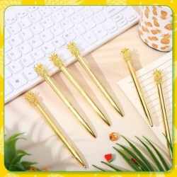 Ananas-Stiftehalter mit 6 Ananas-Stiften, ananasförmiger Kugelschreiber, schwarzer 0,5-mm-Gel-Tintenstift für Bleistiftbecher für Frauen und Mädchen, Schreibtisch-Organizer, Make-up-Pinselhalter, Klassenzimmer, Büros, Zuhause