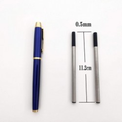 Metall-Signatur-Stift, Büro-Rollerball, Kugelschreiber mit schwarzer Tinte, schönes Geschenk für Familie, Klassenkameraden und Kollegen, auswechselbare 0,5-mm-Minen, in Geschenkverpackung (blau)