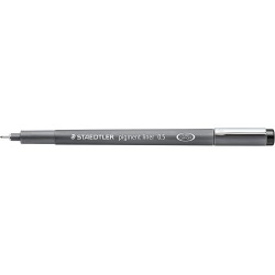 STAEDTLER Pigment Liner, Fineliner zum Zeichnen, Entwerfen, Journaling, 0,5 mm, Schwarz, 308 05-9