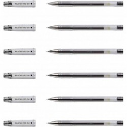 Pilot G-TEC-C4 Gel-Tintenroller, ultrafeine Spitze, 0,2 mm, 6 Stück, Blackaa