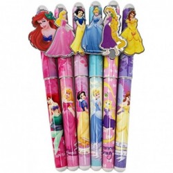 Disney Princess 6er-Stifteset, Schneewittchen, Cinderella, Belle, Arielle, Rapunzel, Aurora