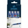 Schneider C Products One Hybrid 03 Tintenroller Hybrid konische Spitze, verschiedene Farben, 4er-Pack Etui, blau, grün, rot, schwarz, 0,3 mm