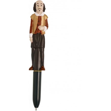 Design Ideas Shakespeare-Figur-Stift – Schwarzer Kugelschreiber – Shakespeare, 1,1 x 0,7 x 6 Zoll