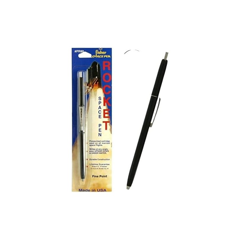 Fisher Space Pen #SPR84 / Schwarzer Raketenstift mit schwarzer Tinte