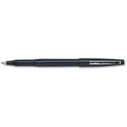 Pentel Rolling Writer Stick Tintenroller, 8 mm, schwarzer Schaft/schwarze Tinte, Dutzend