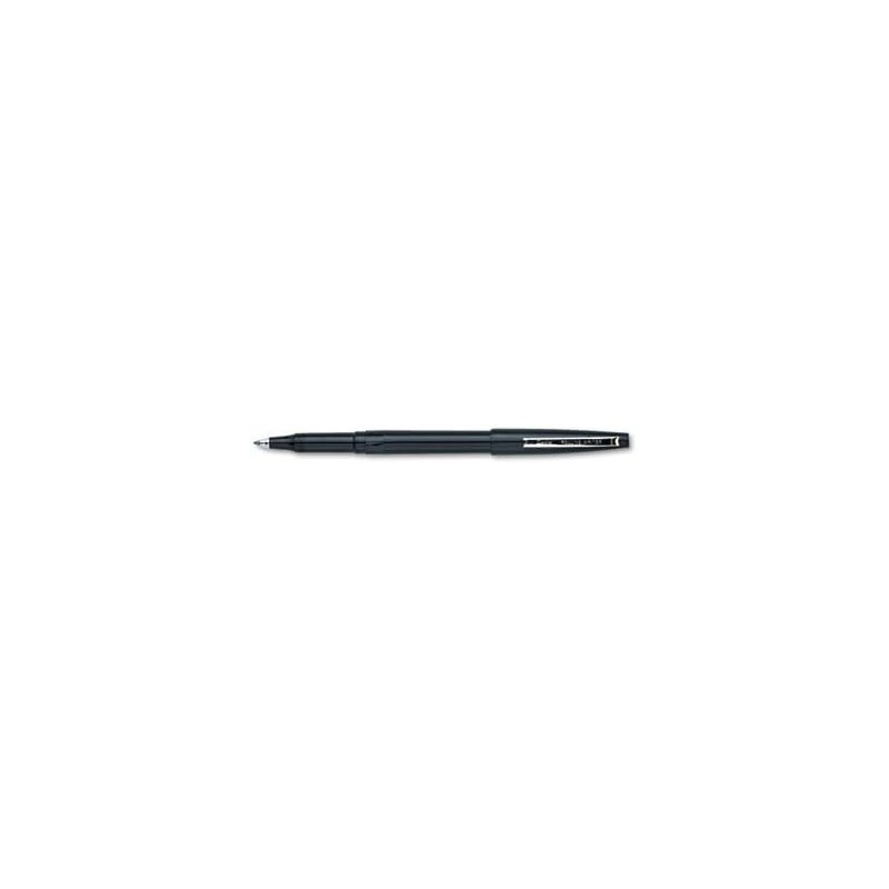 Pentel Rolling Writer Stick Tintenroller, 8 mm, schwarzer Schaft/schwarze Tinte, Dutzend