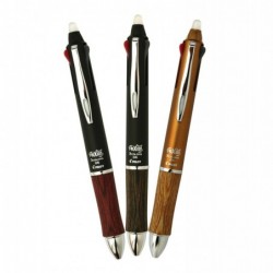 PILOT LKFB-2SEF-BN Kugelschreiber, radierbar, 3 Farben, Frixion Ball 3, Holz, 0,5, braun