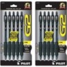 PILOT G2 Premium Gelschreiber mit nachfüllbarem und einziehbarem Rolling Ball, feine Spitze, schwarze Tinte, 10er-Pack (31078) (10er-Pack)