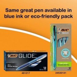 BIC VCG11BK Atlantis Original Druckkugelschreiber, schwarze Tinte, mittel, 1 mm, Dutzend