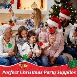 12 Stück Weihnachtsglöckchen-Stifte, silberne, rote und grüne Kugelschreiber mit Weihnachtsmotiven, süße Weihnachtsglöckchen-Stifte in Großpackung für Kinder, Weihnachtsparty-Geschenke, Heimdekoration (schwarze Mine)