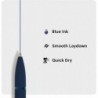 U Brands Monterey Kugelschreiber, 4er-Set, Mitternachtsblau, weiche Haptik, bemalte blaue Details, kräftige (1,0 mm) Spitze, blaue Tinte