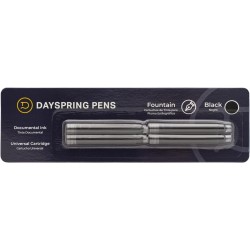 Dayspring Pens | Universelle Tintennachfüllpatronen für Füllfederhalter – 4er-Pack, Schwarz