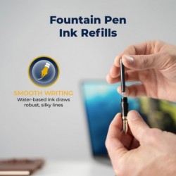 Dayspring Pens | Universelle Tintennachfüllpatronen für Füllfederhalter – 4er-Pack, Schwarz