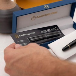 Dayspring Pens | Universelle Tintennachfüllpatronen für Füllfederhalter – 4er-Pack, Schwarz