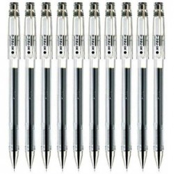 Pilot Hi-Tec-C 04 Gel-Tintenstift, ultrafeine Spitze 0,4 mm, schwarze Tinte, Vorteilsset mit 10 Stück