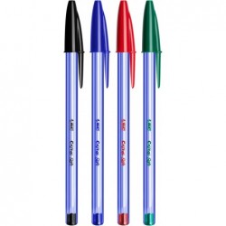 BIC Cristal Soft Kugelschreiber, mittlere Spitze (1,2 mm), mit Easy-Glide-Tinte, blau, Schachtel mit 10 Stück