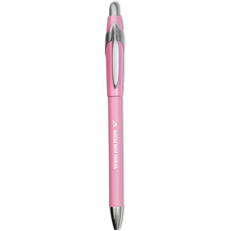 Paper Mate 70672 FlexGrip Elite Pink Ribbon Stift, Kugelschreiber, einziehbar, schwarze Tinte, mittel, Dutzend