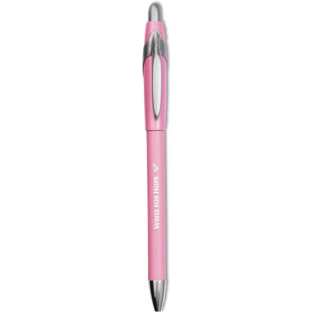 Paper Mate 70672 FlexGrip Elite Pink Ribbon Stift, Kugelschreiber, einziehbar, schwarze Tinte, mittel, Dutzend