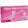 Paper Mate 70672 FlexGrip Elite Pink Ribbon Stift, Kugelschreiber, einziehbar, schwarze Tinte, mittel, Dutzend