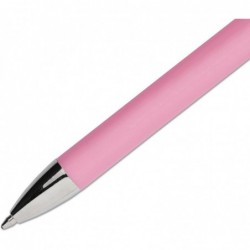 Paper Mate 70672 FlexGrip Elite Pink Ribbon Stift, Kugelschreiber, einziehbar, schwarze Tinte, mittel, Dutzend