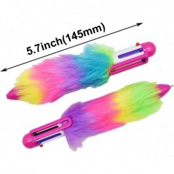 Maydahui 6-in-1-Kugelschreiber, mehrfarbig, flauschig, mit Druckknopf, 6 Farben, Shuttle-Regenbogenplüsch, 0,5 mm, Pom-Pom-Stifte für Schüler, Lehrer, Büro, Schulbedarf, Karnevalsparty-Geschenke, 20 Stück