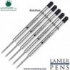 Lanier Kombipack – 5er-Pack – Monteverde® Capless Ceramic Gel™ P44-Tintenmine, kompatibel mit den meisten Kugelschreibern im Parker®-Stil – Schwarz (breite Spitze 0,9 mm)