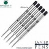 Lanier Kombipack – 5er-Pack – Monteverde® Capless Ceramic Gel™ P41-Tintenmine, kompatibel mit den meisten Kugelschreibern im Parker®-Stil – Schwarz (extrafein 0,5 mm)