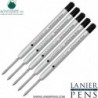 Lanier Kombipack – 5er-Pack – Monteverde® Soft Roll™ Superbreit-Kugelschreiber P15 Paste-Tintennachfüllung, kompatibel mit den meisten Kugelschreibern im Parker®-Stil – Schwarz (Superbreitspitze 1,4 mm)