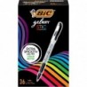 BIC Gel-ocity Smooth Stic Gelstift, feine Spitze (0,5 mm), schwarze Tinte, 36 Stück, leuchtende und glatte Geltintenstifte