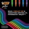 BIC Gel-ocity Smooth Stic Gelstift, feine Spitze (0,5 mm), schwarze Tinte, 36 Stück, leuchtende und glatte Geltintenstifte