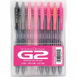 Pilot, G2 Premium Gel-Tintenroller, G2 Boost Pink Pack, The Colors of Optimism, 8er-Pack Beutel, Feine Spitze 0,7 mm, Sortiert