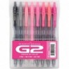 Pilot, G2 Premium Gel-Tintenroller, G2 Boost Pink Pack, The Colors of Optimism, 8er-Pack Beutel, Feine Spitze 0,7 mm, Sortiert