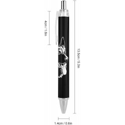 Kugelschreiber mit schwarzem Schäferhund, einziehbar, für die Arbeit, für Männer und Frauen, Büro, Geschenk, 2 Stück