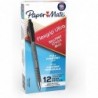 Paper Mate FlexGrip Ultra Druckkugelschreiber, mittlere Spitze, Schwarz, Schachtel mit 12 Stück