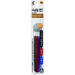 monoc Pilot Frixion Ball 4 Click, einziehbarer 4-Farben-Geltinten-Multistift, löschbar, 0,38 mm/blau-schwarzes Gehäuse und jeweils 4 Farbminen (schwarz, blau, rot, grün), Vorteilsset, Haftnotiz-Set (Japan-Import)