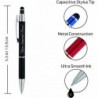 Personalisierte Stifte mit Stylus – Der Prestige-Metallstift – Individuell bedruckte Namensstifte mit schwarzer Tinte, personalisiert und mit Logo oder Nachricht bedruckt – Tolle Geschenkideen – KOSTENLOSE PERSONALISIERUNG – 6er-Pack (Grau)