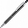 Personalisierte Stifte mit Stylus – Der Prestige-Metallstift – Individuell bedruckte Namensstifte mit schwarzer Tinte, personalisiert und mit Logo oder Nachricht bedruckt – Tolle Geschenkideen – KOSTENLOSE PERSONALISIERUNG – 6er-Pack (Grau)