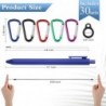 Harloon 30 Sets Leine Stift Silikon Lanyard 24'' Feder Karabinerhaken Sicherheitshalsband Stift mit Minen für Notebook (Dunkelblau)