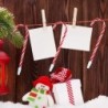 48 Stück Zuckerstangen-Stifte, Weihnachtsstifte mit schwarzer Tinte für Weihnachten, Feiertage, Neujahr, Heimdekoration, Partygeschenk (rot)