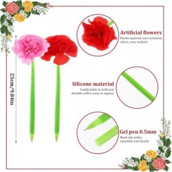 28 Stück Blumenstifte, künstliche Nelkenstifte, Nelkenförmiger Kugelschreiber, schwarzer 0,5-mm-Geltinten-Rollerball, Blumenstifte zum Valentinstag, Geltintenstifte für Mädchen und Frauen, Dekorationsbedarf für Zuhause und die Schule