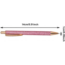 5er-Pack Kugelschreiber, Metall-Pailletten-Kristallstift, Glitzer-Klick-Kugelschreiber, schwarze Tinte, mittlere Spitze 1 mm, für Schul- und Bürobedarf, Gold