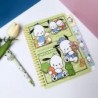 Kawaii Pocha Dog-Schreibwarenset, inkl. Notizbuch und 5 Gelschreibern, Stiftetui und Haftnotizen, Planer-Stiftetasche mit Notizblock mit Kugelschreiber und schwarzer Tinte, Münztasche, Bürobedarf, Schreibwaren-Organizer