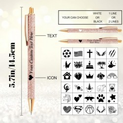 10 Stück Glitzerstifte, personalisiert mit Namen, individuelle, hübsche und süße Kugelschreiber, individuelle schwarze Tinte, Druckkugelschreiber, Geschenk, Journaling, Bürobedarf, sortiert