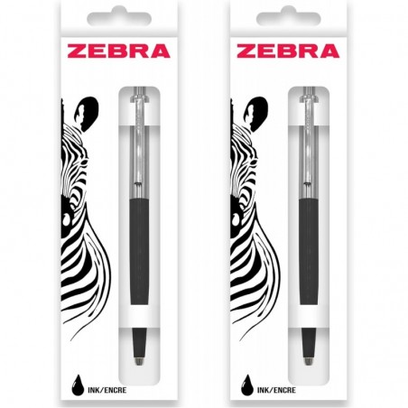 Zebra Pen 901 Druckkugelschreiber – schwarze Tinte – feine 1,0-mm-Feder – 2er-Pack (schwarz), 1 Stück (2er-Pack)