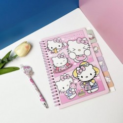 Kawaii Kitty-Schreibwarenset, inkl. Notizbuch und 5 Gelschreibern, Stiftetui und Haftnotizen, Planer-Stiftetasche mit Kugelschreiber und Notizblock mit schwarzer Tinte, Münztasche, Bürobedarf, Schreibwaren-Organizer, Geschenk