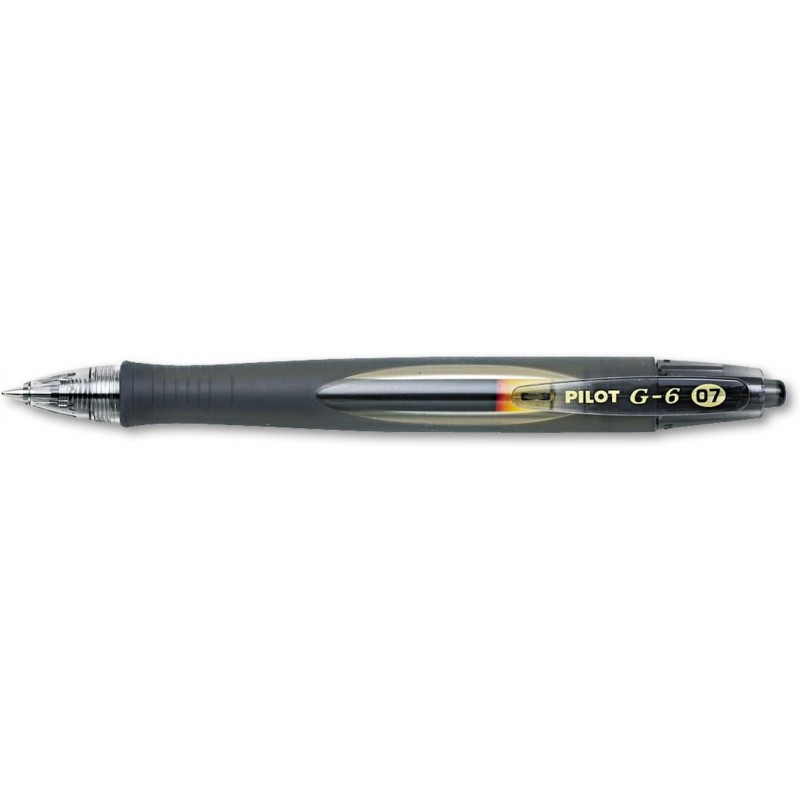 Pilot, G6 Premium Gel-Tintenroller, feine Spitze 0,7 mm, schwarz, 12 Stück