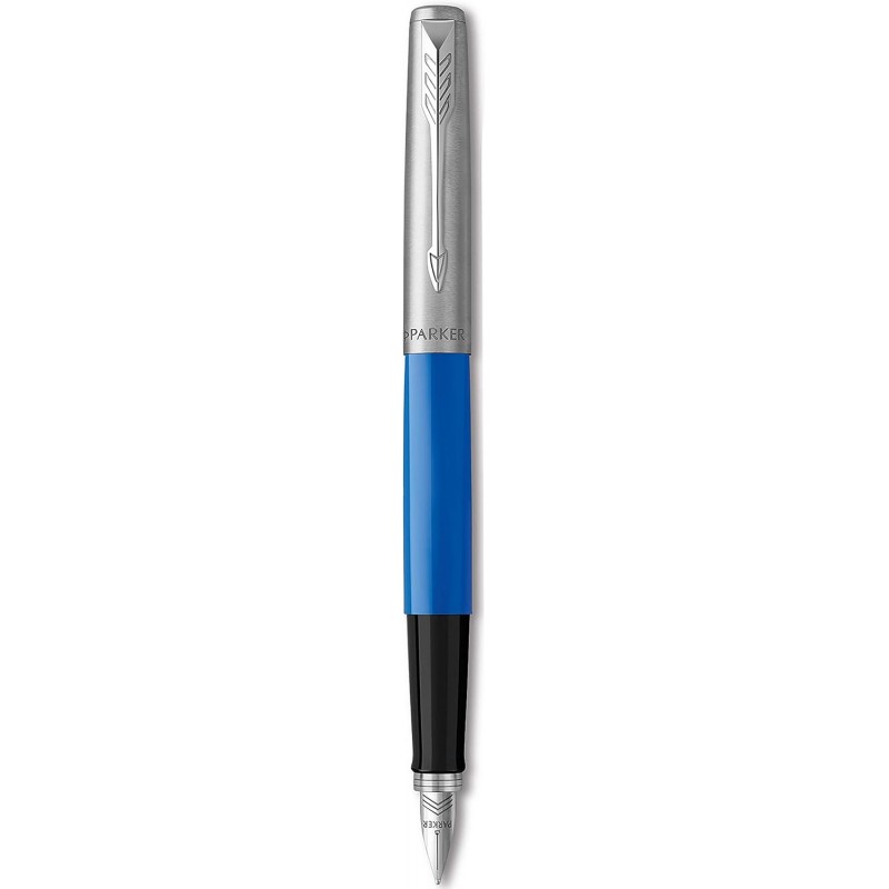 Parker Jotter Originals Füllfederhalter, klassisches Finish, mittlere Feder, blaue und schwarze Tinte