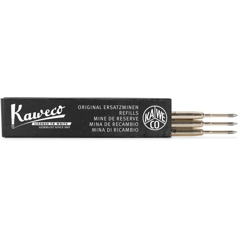 Kaweco G2 Kugelschreiberminen 1.0 schwarz 3er Pack I 3 Stück 1.0 Mine schwarz Kugelschreiber I Stiftmine I Ersatzmine für Mehrfarbstift I Verschiedene Strichstärken und Farben